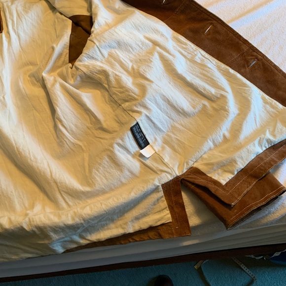 Preowned 1990’s circa, Mens Large, tan/brown leather jacket/coat - Picture 10 of 12